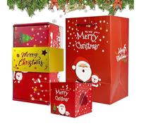 Christmas Exploding Box For Money | Caja Desplegable Navideña para Dinero | 12 Piezas Portabilletes Plegable para Fiestas | Estuche Reutilizable con Efecto Rebote para Cumpleaños Familiares Amigos |