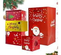 Christmas Exploding Box - Surprise Memory Keepsake | Cardstock Layers with Decorative Embellishments Add Personalized Charm Style, Perfect for Gifting Family Friends Couples or Festive Celebrations
