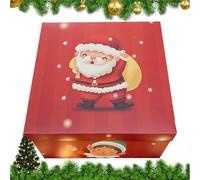 Christmas Favor Boxes, Holiday Goodie Storage, Multi-Layer Treat Box, Elegant Paper Construction, Festive and Durable Design, Gatherings Gift Packaging, 9.06x9.06x6.3 Inches