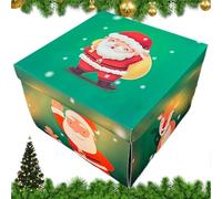 Christmas Favor Boxes, Holiday Goodie Storage, Multi-Layer Treat Box, Elegant Paper Construction, Festive and Durable Design, Gatherings Gift Packaging, 9.06x9.06x6.3 Inches