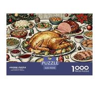 Christmas Feast Puzzle De Madera Impermeable DIY Puzzles De 1000 Piezas para Adultos Colorido Rompecabezas Juegos Desafiantes