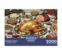 Christmas Feast Puzzle De Madera Impermeable Puzzles De 1000 Piezas para Adultos Desafiante Y Estimulante Rompecabezas para Juegos Educativos
