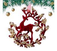 Christmas Festive Decorations - Holiday Home Decor Set, Assorted Ornaments ad Garland, Classic Red Green Gold Colors, Indoor Outdoor Use, Easy to, Materials, Seasonal