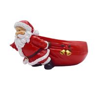 Christmas Figurines Santa - Festive Resin Bag Ornament, Bell Accent Party Supply, Charming Holiday Collectible for Desk or Home Decor, Fun Christmas Decoration for Living Room, Car, Office, or Garden