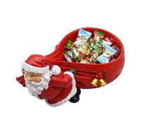 Christmas Figurines Santa - Fun Resin Bag Shape Party Supplies with Bell for Celebration | Festive Ornament with Handcrafted Detailing,Holiday Theme and Playful Accent for Home, Room, Desk and Office
