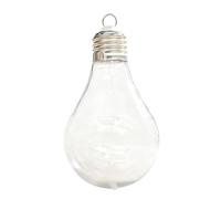 Christmas Fillable Light Bulbs - Wide Mouth Ornament Holders, Transparent Treat Container Decorative Hanging Piece, Improves Holiday Atmosphere Display Charm Adds Visual Appeal Arrangement