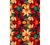 Christmas Flowers Notebook: 6 x 9 inch Hardback Lined Journal With Vibrant Floral Holiday Cover for Writing & Notes