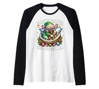 Christmas Frenchie Cute Winter Sayings For Sweater Weather Camiseta Manga Raglan