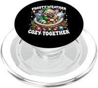 Christmas Frenchie Cute Winter Sayings For Sweater Weather PopSockets PopGrip para MagSafe