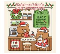 Christmas Friends Fluffy Coloring Book for Kids & Adults: 25 Adorable Fluffy Holiday Animals • Cozy Winter Scenes • Single-Sided Pages • Cute Christmas Coloring for All Ages