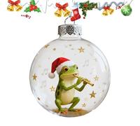 Christmas Frog-Ornaments - 2D Acrylic Holiday Keepsakes for Tree & Indoor Decoration, Lightweight Hanging with Stocking Stuffer Appeal, Bedroom, Living Room, Door, Wall, Reutilizable Packaging