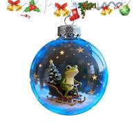 Christmas Frog-Ornaments - 2D Acrylic Holiday Keepsakes for Tree & Indoor Decoration, Lightweight Hanging with Stocking Stuffer Appeal, Bedroom, Living Room, Door, Wall, Reutilizable Packaging