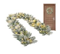 Christmas Garland - 200cm Battery Operated Realistic with String Lights