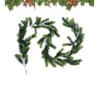 Christmas Garland,70 pulgadas Artificial Greenery - Weather Resistant Pine Garland Mantle Christmas Decorations - for Home Decor Indoor Outdoor Fireplace Stairs Table Door Tree Garden Yard Patio Porch