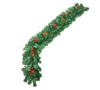 Christmas Garland - 9 Feet Artificial Vine Decor, Wedding Garland with Red Berries and Pine Cones | Christmas Green Vine Wreath for Table, Mantel, Fireplace, Wall, Home, Outdoor, Winter Holiday,