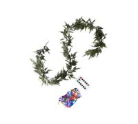 Christmas Garland, Artificial Cedar Lights, Festive Holiday Decoration, Remote Controlled Decor, Versatile Seasonal Accent, Charming Accessory for Indoor, Elegant Seasonal Display for Front Door