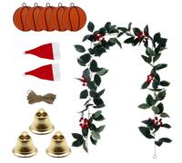 Christmas Garland - Artificial Front Door Greenery, Red Berry Pinecones Garland, Farmhouse Rustic Charm, Flexible Wired Design for Indoor Outdoor Mantle Staircase Staircase, Holiday Decor