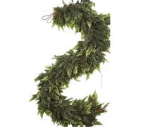 Christmas Garland - Artificial Holiday Green Pine Wreath and Faux Garland for Fireplace, Tree, Mantel, Outdoor Porch, Indoor Stair, Table, Door Decoration, Home Holiday, Festive Seasonal Decor and Cel