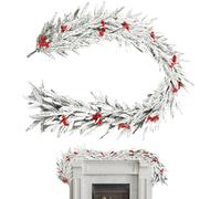 Christmas Garland, Artificial Holiday Wreath, Realistic Evergreen Design, Flexible Decorative Accent, Ideal for Indoor, Outdoor, Mantle, Fireplace, Door, Window, Porch, Table, Kitchen, Party, Wedding