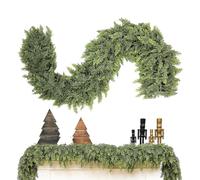 Christmas Garland Decoration, Artificial Greenery Vine, 180x270cm/70.87x106.3 Inches Holiday Plant Garlands, Faux Leaves Design for Staircases, Tables, Walls, Weddings, Indoor, Outdoor Use