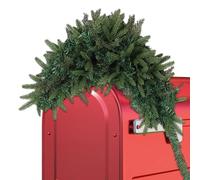 Christmas Garland Outdoor - Artificial Vine Wreath Swag, Mailbox Greenery with Pine Needles and Rattan, Weather Resistant Holiday Decor, Ideal for Wall Window Garden Porch Yard