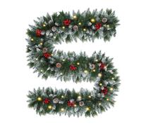 Christmas Garland with Lights Artificial Seasonal Cedar Wreath LED Lights
