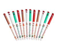 Christmas Gel Pens - Juego de 12 piezas retráctiles, diseño de dibujos animados, herramientas de escritura suave para , para maestros, estudiantes y vacaciones, planificador de notas