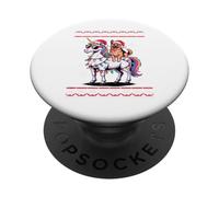 Christmas German Shepherd Unicorn Sunglasses GSD PopSockets PopGrip Adhesivo