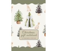 Christmas Gift Notebook: Cute Woodland Bunny and Tree Journal | Beige & Green Aesthetic Lined Diary for Girls, Teens and Animal Lovers