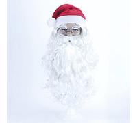 Christmas Gift Santa Claus Wig and Beard Synthetic Hair Short Cosplay Wigs for Men White Hairpiece Accessories