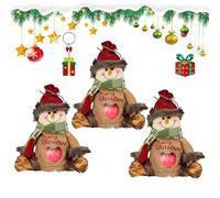 Christmas Gifts Bags Zipper Design, 2025 New 3D Christmas Zipper Gift Bags, Small Fabric Gifts Bag, Reusable Christma Bag for Presents Candy Fruit and Festival (3PCS-B)