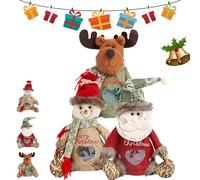 Christmas Gifts Bags Zipper Design, 3D Doll Decoration Gift Bag, Doll Decoration Festival Gift Bags, for Presents, Candy, Fruit (C-1)