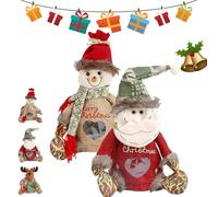 Christmas Gifts Bags Zipper Design, 3D Doll Decoration Gift Bag, Doll Decoration Festival Gift Bags, for Presents, Candy, Fruit (B-1)