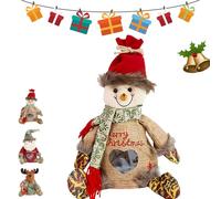 Christmas Gifts Bags Zipper Design, 3D Doll Decoration Gift Bag, Doll Decoration Festival Gift Bags, for Presents, Candy, Fruit (A-3)