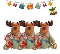 Christmas Gifts Bags Zipper Design, 3D Doll Decoration Gift Bag, Doll Decoration Festival Gift Bags, for Presents, Candy, Fruit (C-4)
