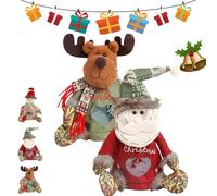 Christmas Gifts Bags Zipper Design, 3D Doll Decoration Gift Bag, Doll Decoration Festival Gift Bags, for Presents, Candy, Fruit (B-2)