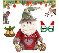 Christmas Gifts Bags Zipper Design, 3D Doll Decoration Gift Bag, Reusable Cute 3D Santa Snowman Elk Doll Bag, Christmass Candy Apple Bags, for Holiday Party Decorations (A1pc)