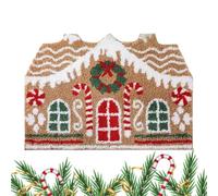 Christmas Gingerbread House Floor Mat | Christmas Non Slip Indoor Floor Rug | Festive Outdoor Gingerbread House Welcome Floor Mat For Bedroom Living Room Kitchen Bathroom Entryway Porch Indoor Home