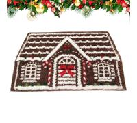 Christmas Gingerbread House Rug, 23,6 x 35,4 pulgadas Lindo Soft Festive Home Christmas Decor, Holiday Outdoor Gingerbread House Rug, Porch, Shower, Home, Bedroom, Living Room, Floor
