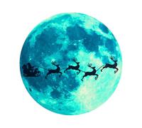 Christmas Glow Wall Glass Stickers- Glowing In The Dark Santa