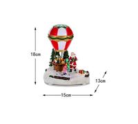 Christmas Glowing Music Snow House Hot Air Balloon Christmas Gift Ornament Christmas Decoration