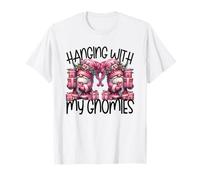 Christmas GNOME Graphic For Women Hanging with My Gnomies Camiseta