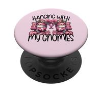Christmas GNOME Graphic For Women Hanging with My Gnomies PopSockets PopGrip Adhesivo