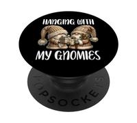 Christmas GNOME Graphic For Xmas Hanging with My Gnomies PopSockets PopGrip Adhesivo