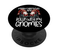 Christmas GNOME Saying For Senior Citizens Wheelchair Santa PopSockets PopGrip Adhesivo