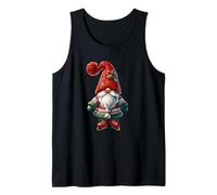 Christmas GNOME with Knitted Christmas Hat Cute Ice Skating Camiseta sin Mangas