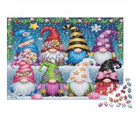 Christmas Gnomes Decor Colourful Colorful GNOME Family 1000 Pcs Jigsaws for Adults The Impossible Challenge Brain Development 70x50cm/1000pcs
