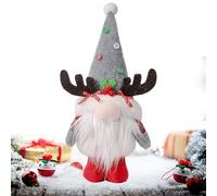 Christmas Gnomes | Faceless Figurines with White Beard, Adorable Small Holiday Decoration Gnome Statues for Seasonal Display | for Living Room Table Mantel Window Shelf Office Bedroom Tree Party Décor