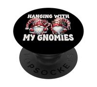 Christmas Gnomes For Xmas Family Hanging with My Gnomies PopSockets PopGrip Adhesivo