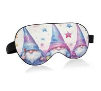 Christmas Gnomes Sleep Mask Lightweight Soft Breathable Eye Mask with Adjustable Strap Blackout Eye Mask for Women Men for Travel Night Sleeping